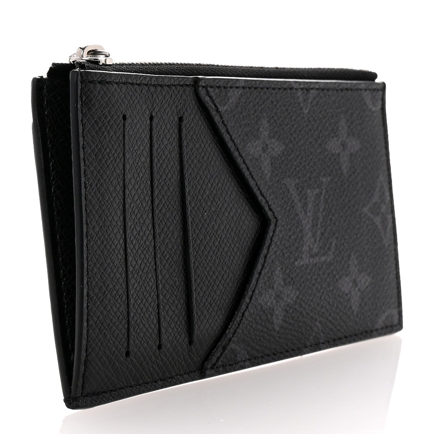 Louis Vuitton Monogram Eclipse Taiga Coin Card Holder 3 of 6