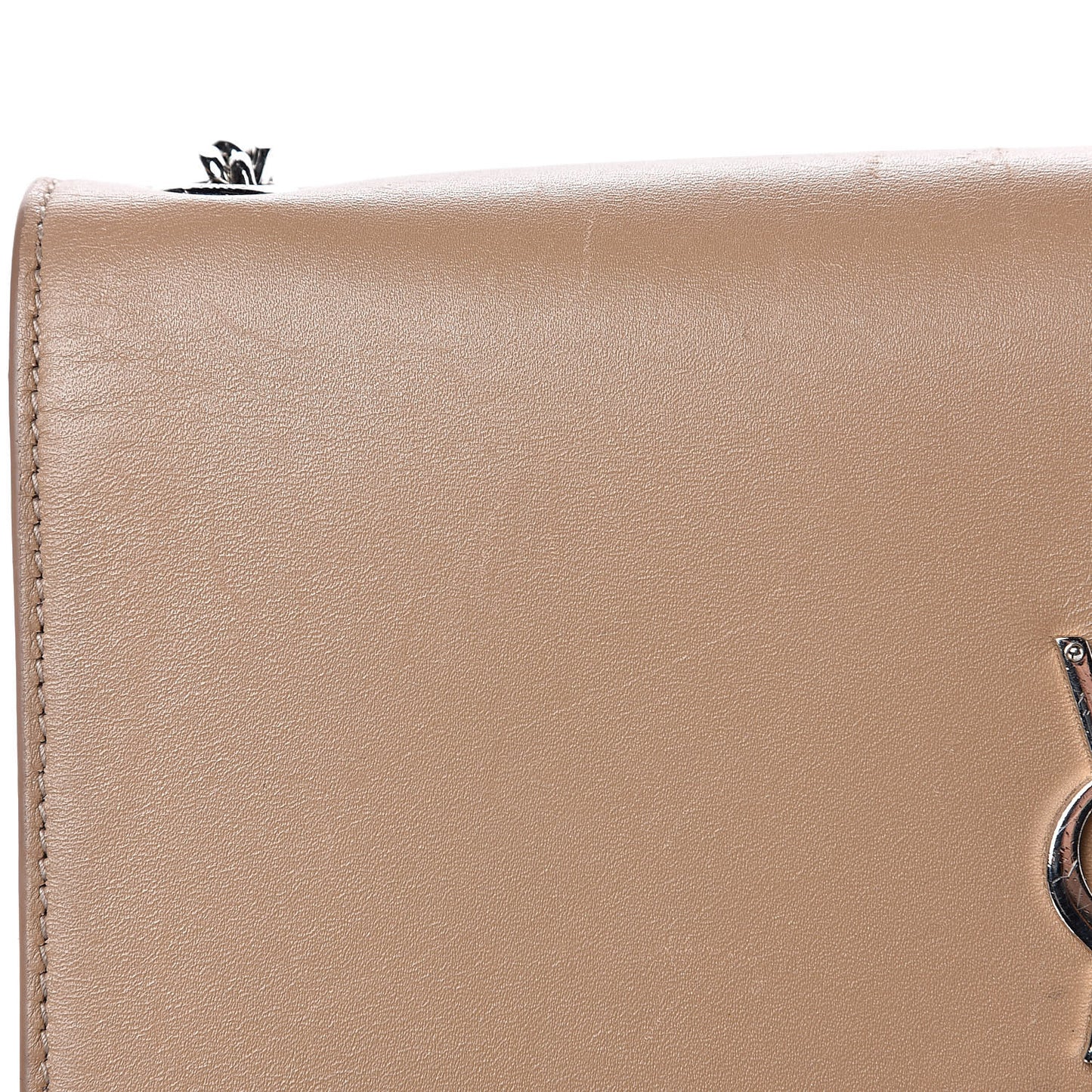 Smooth Calfskin Medium Classic Monogram Kate Tassel Satchel Dark Beige