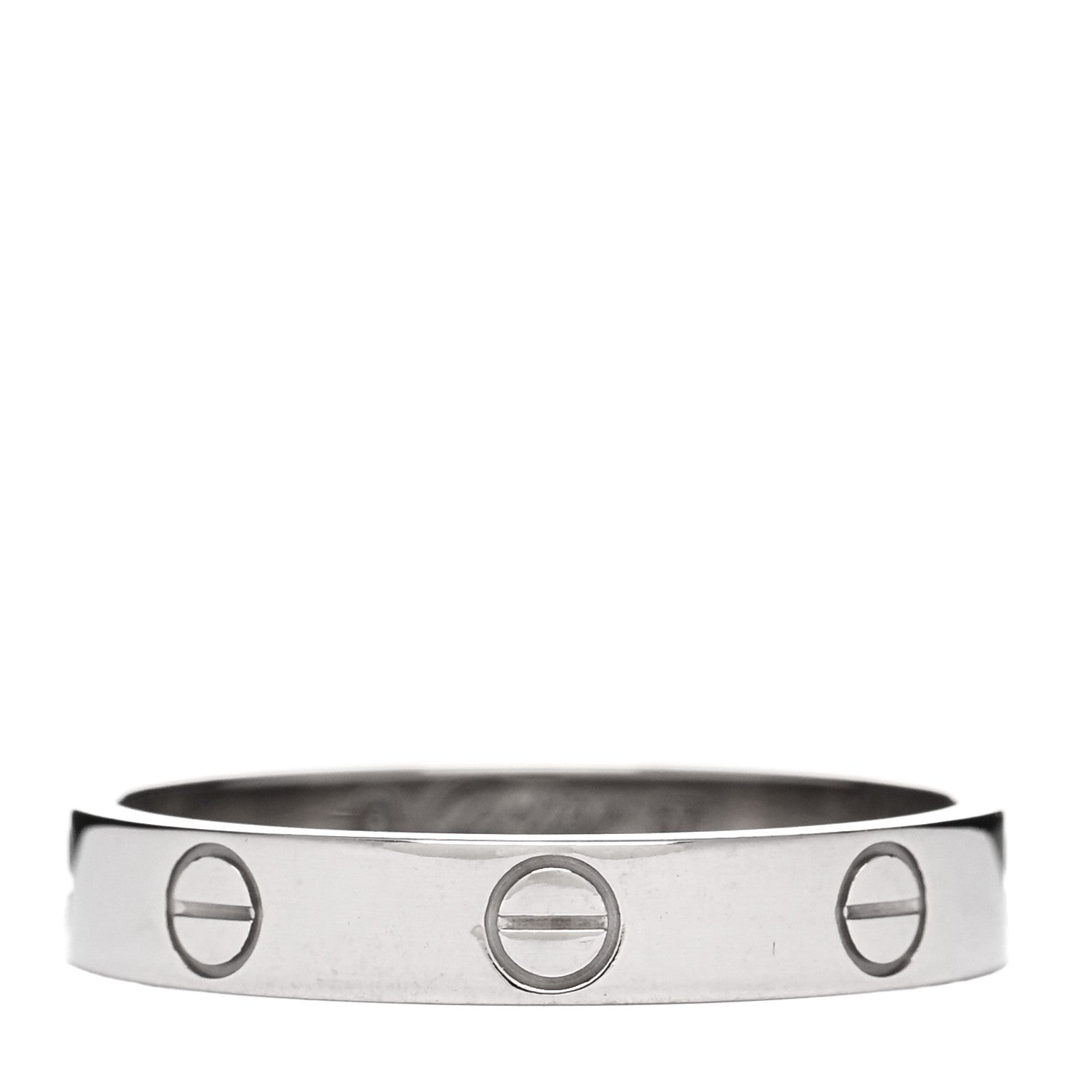 Cartier 18K White Gold 3.5mm LOVE Wedding Band Ring 57 8 1 of 4