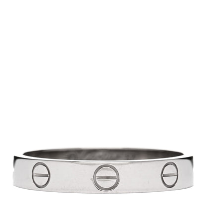 Cartier 18K White Gold 3.5mm LOVE Wedding Band Ring 57 8 1 of 4
