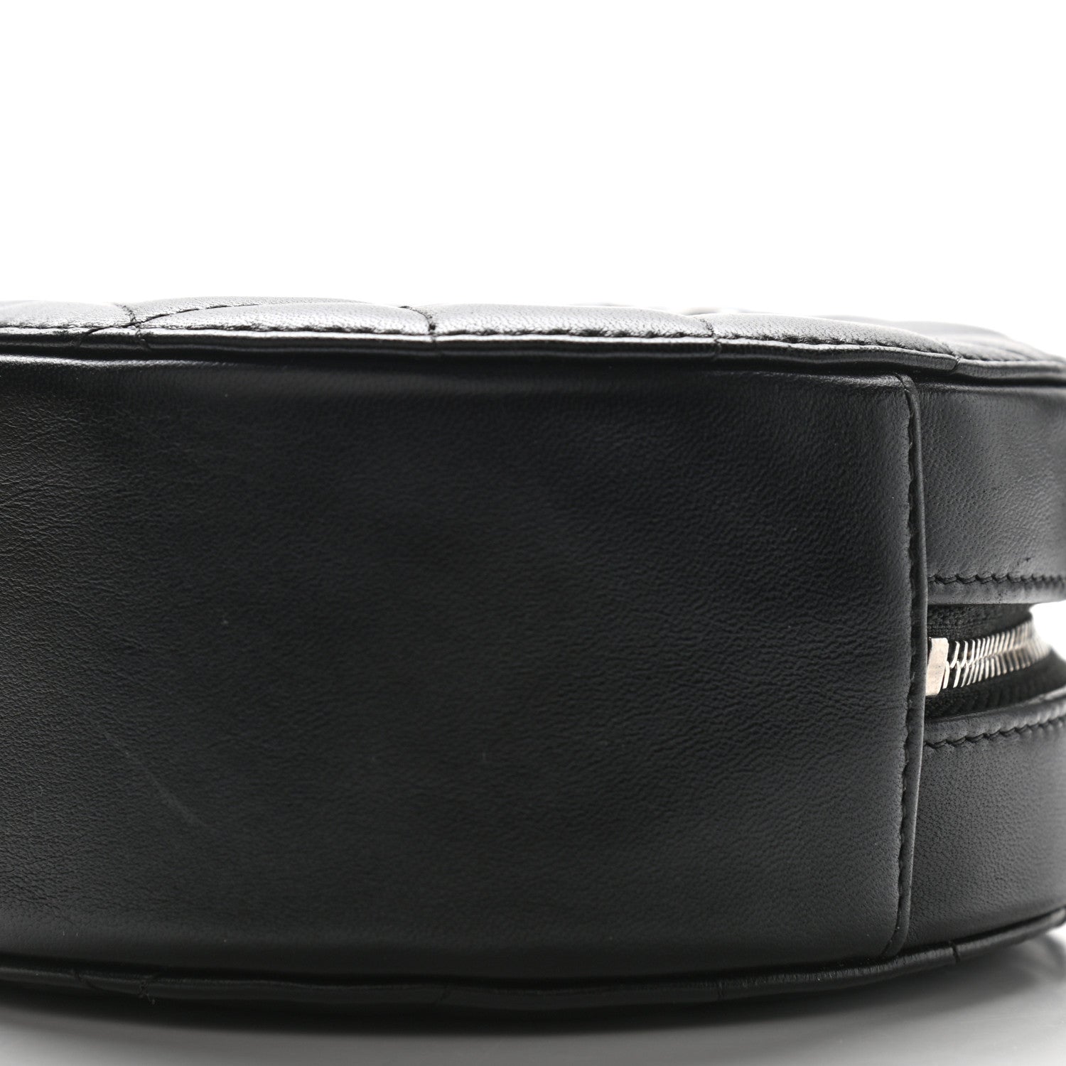 Chanel Lambskin Quilted Round Clutch With Chain Black 9 of 10