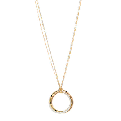 Cartier 18K Pink Yellow White Gold Diamond Black Lacquer Trinity Panthere De Cartier Pendant Necklace 1 of 5