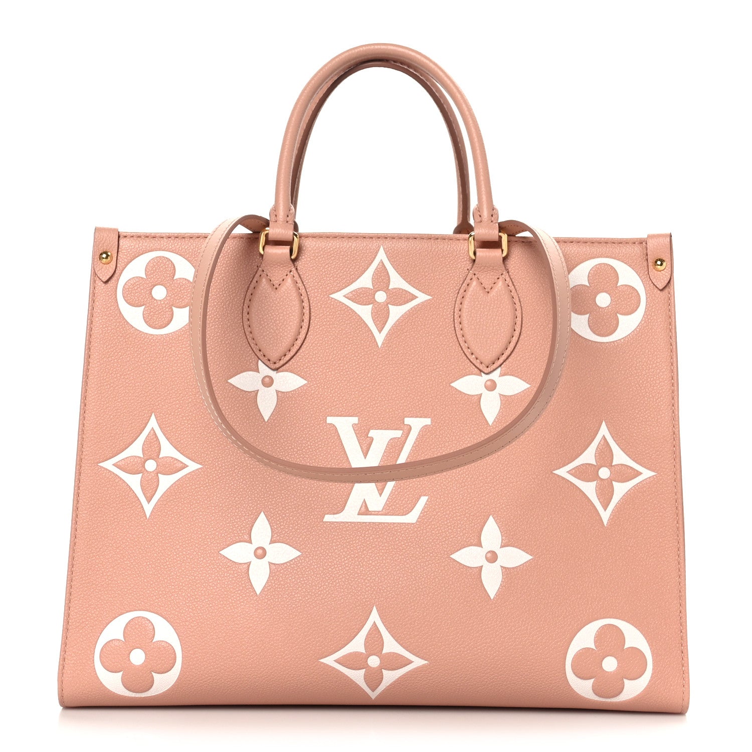 Louis Vuitton Empreinte Monogram Giant Onthego MM Rose Trianon Creme 1 of 8