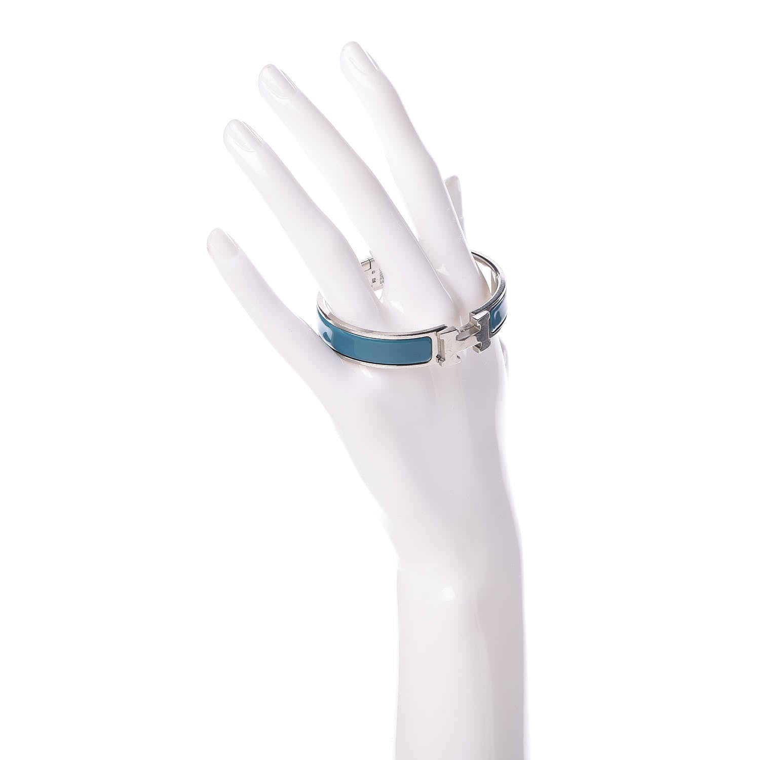 Hermes Enamel Narrow Clic Clac H Bracelet PM Bleu Indien 2 of 5