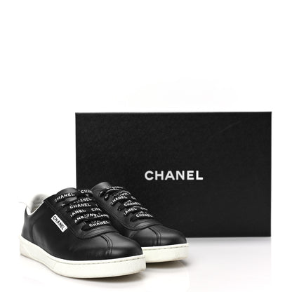 Chanel Calfskin CC Womens Sneakers 37 Black 10 of 10