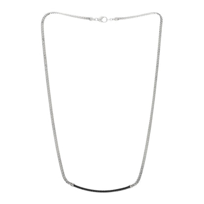 John Hardy JOHN HARDY Sterling Silver Black Diamond Bar Station Necklace 2 of 5