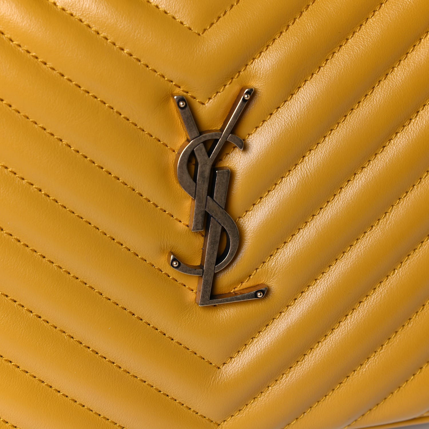 Saint Laurent Calfskin Matelasse Monogram Lou Camera Bag Safran 6 of 6