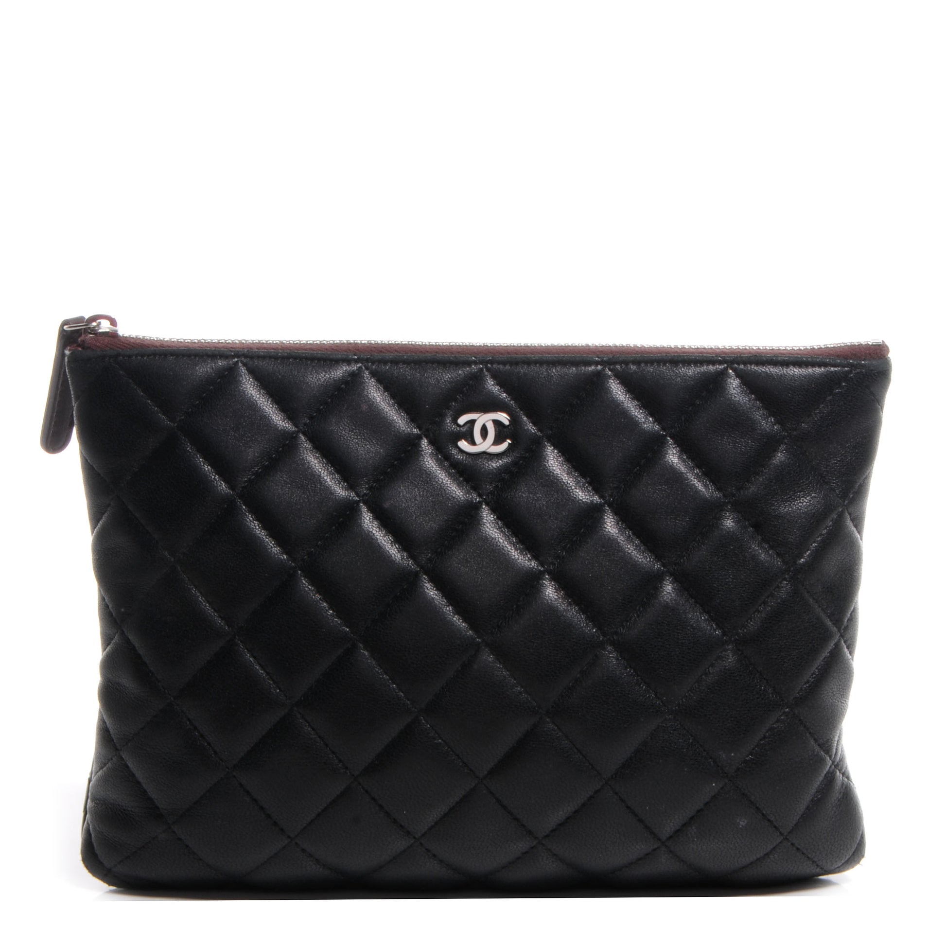 Chanel Lambskin Quilted Medium Cosmetic Case Black 1 of 8
