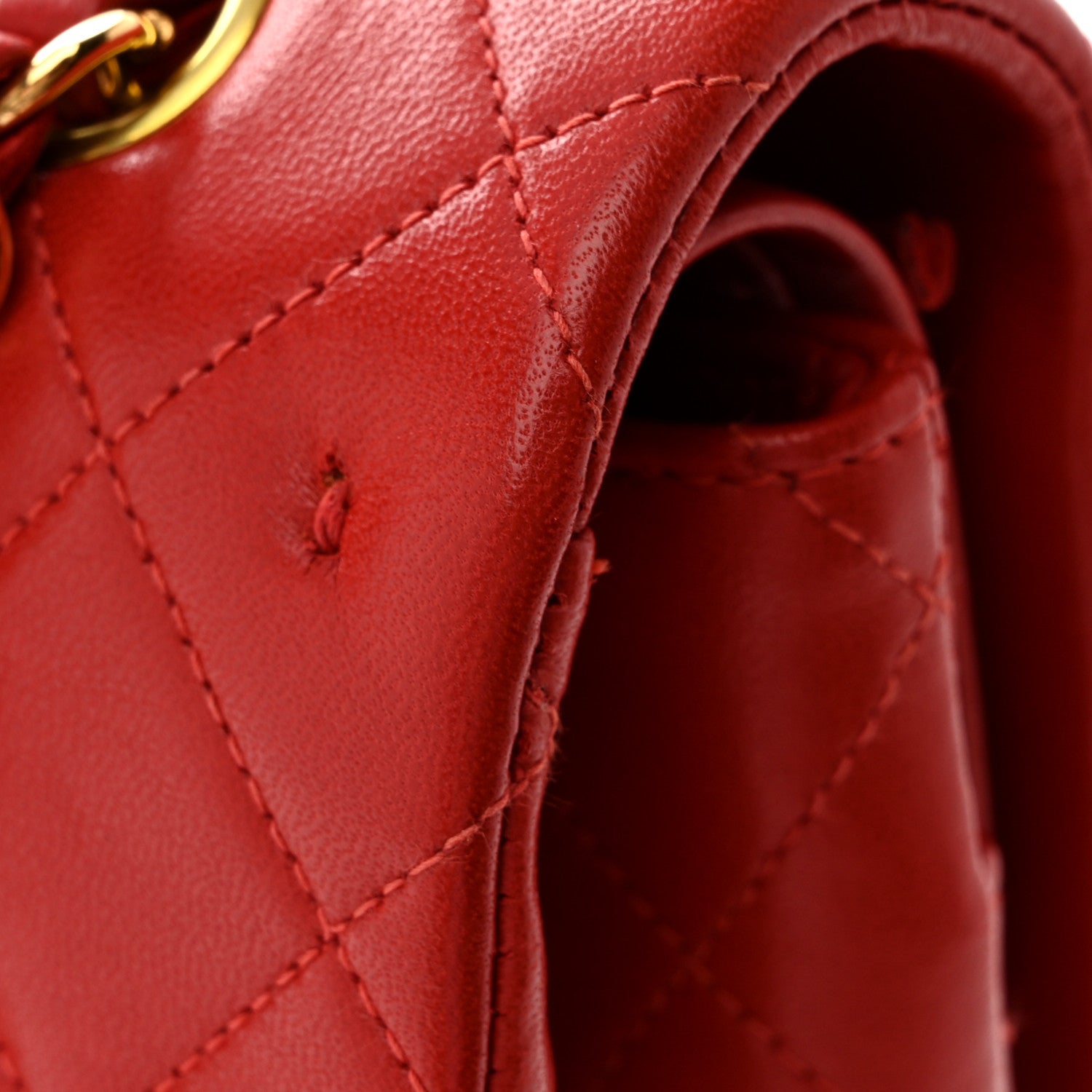 Chanel Lambskin Quilted Medium Double Flap Red 12 of 13