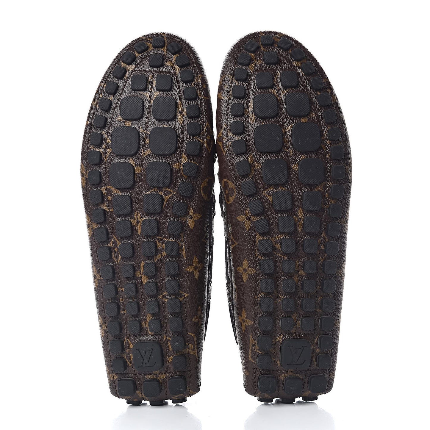 Monogram Mens Arizona Car Shoe Moccasin Loafers 9.5 Macassar