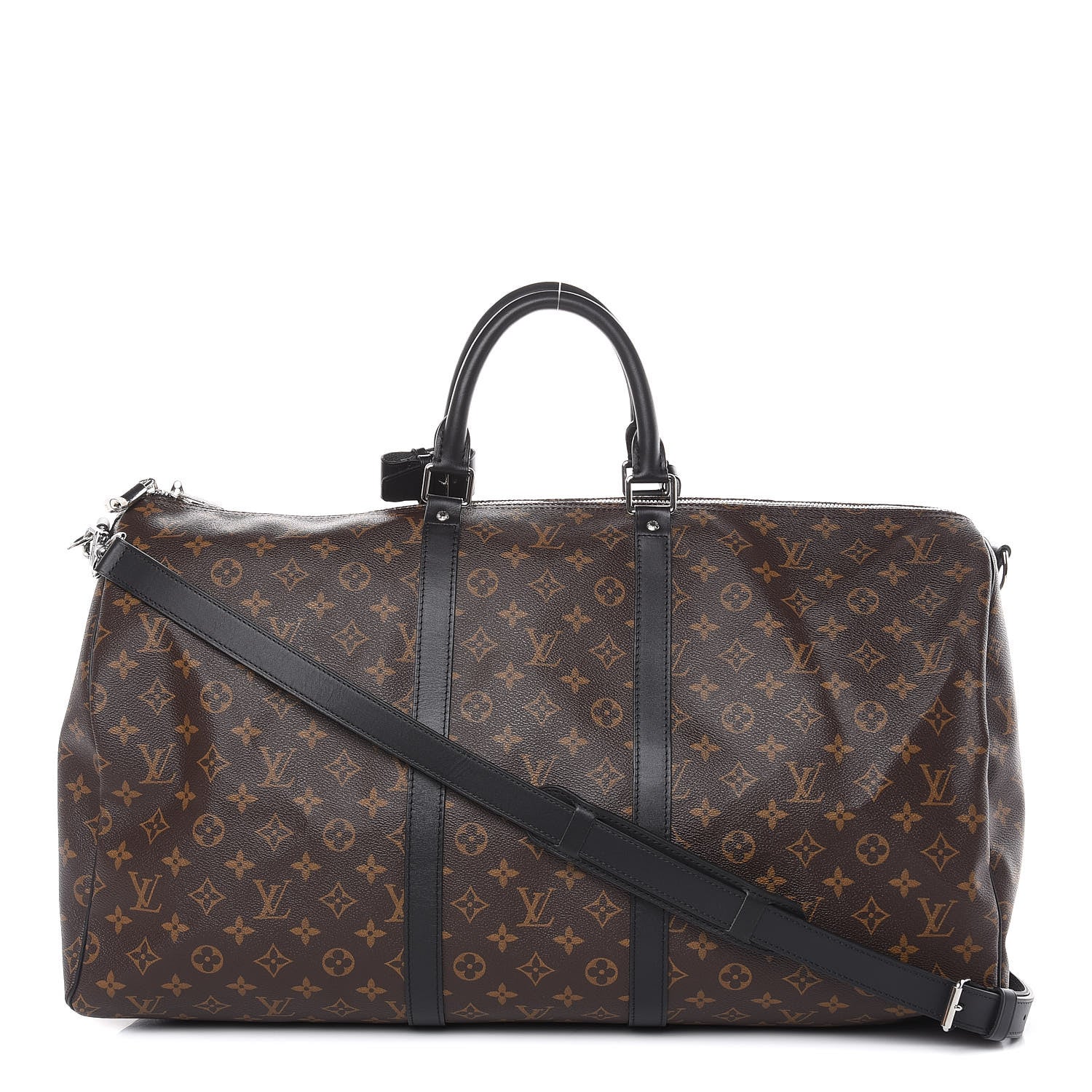Louis Vuitton Monogram Macassar Keepall Bandouliere 55 1 of 18