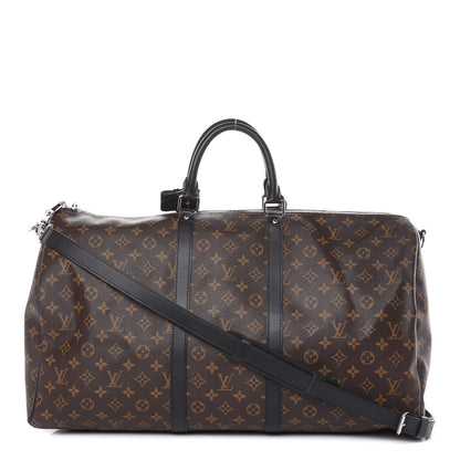 Louis Vuitton Monogram Macassar Keepall Bandouliere 55 1 of 18