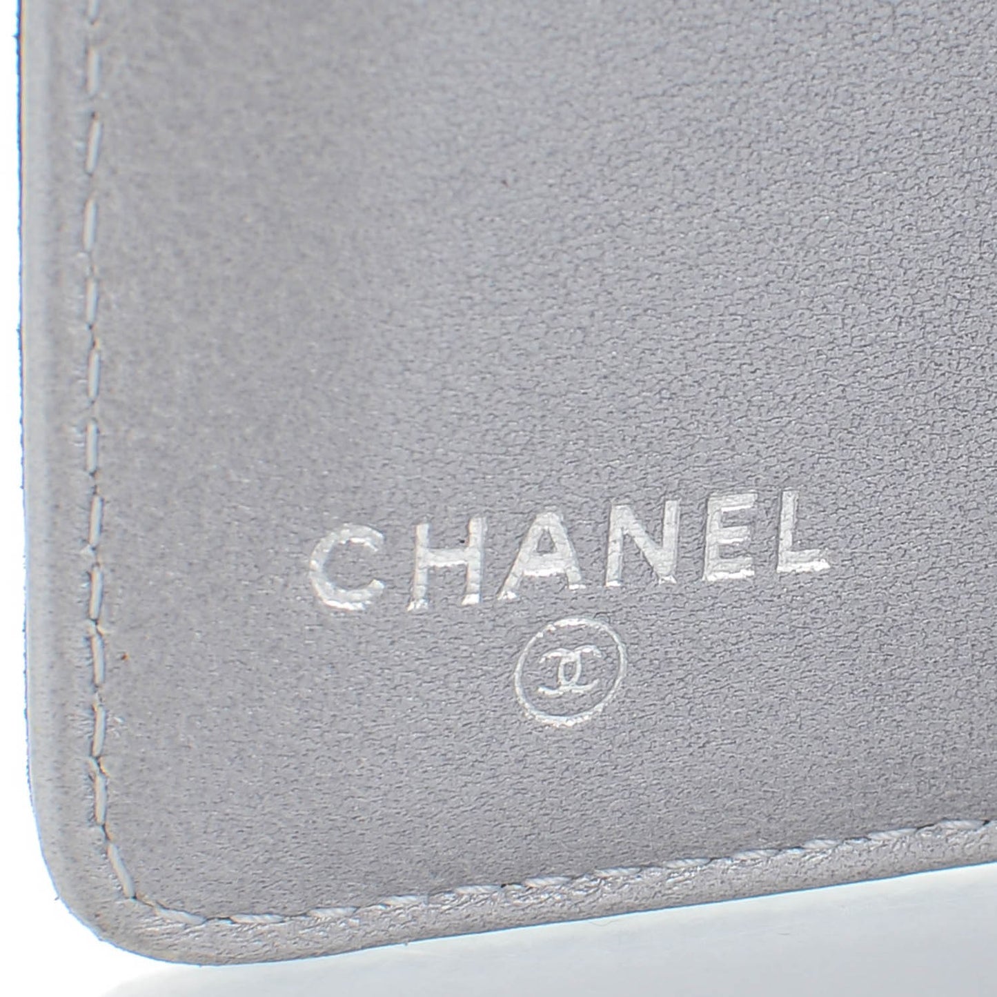 Lambskin Camellia Embossed Yen Wallet Black