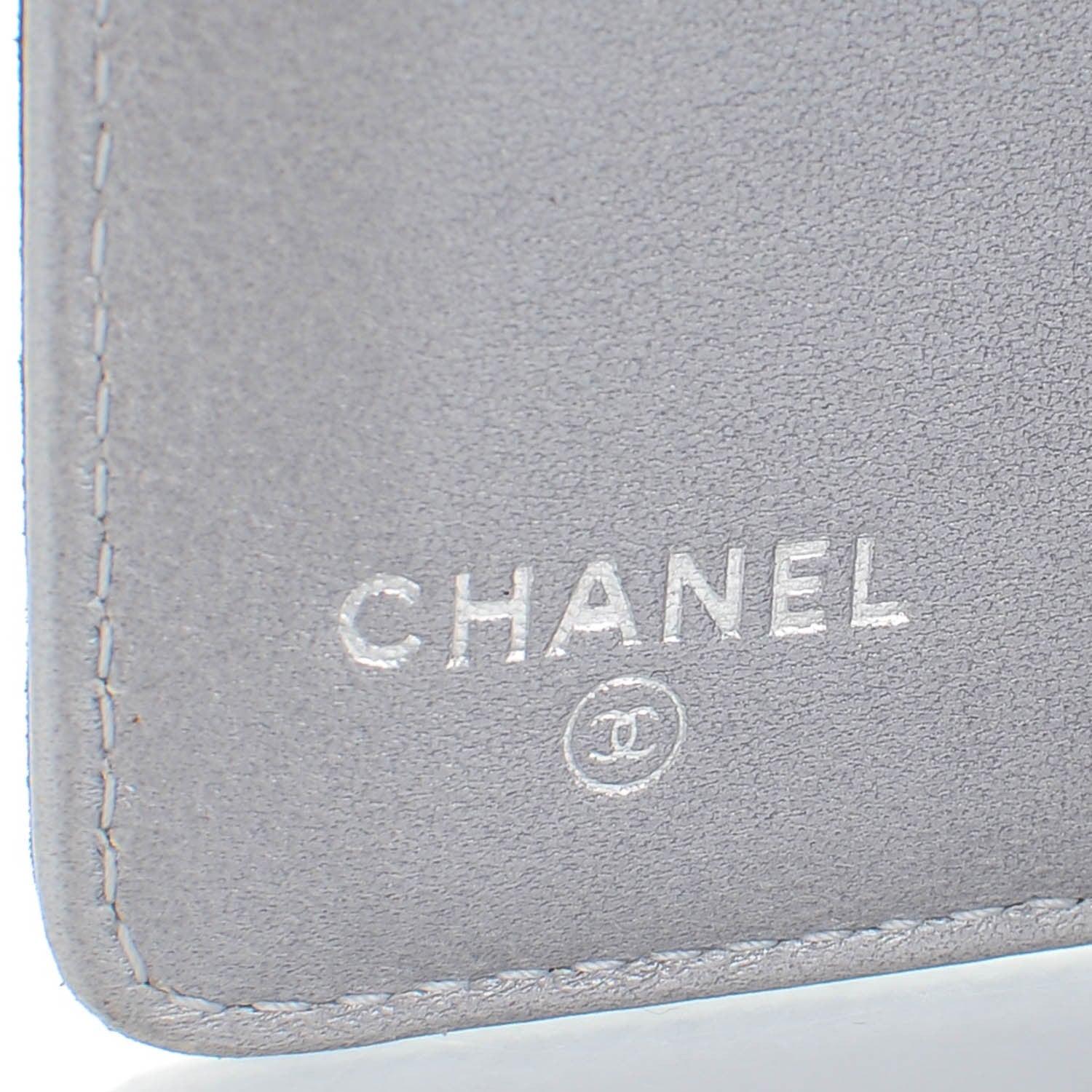 Chanel Lambskin Camellia Embossed Yen Wallet Black 6 of 9