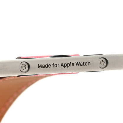 Hermes Swift 30mm Apple Watch Double Tour Band Rose Azalee 5 of 6
