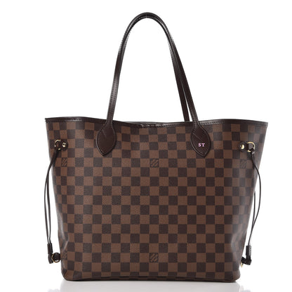 Louis Vuitton Damier Ebene Neo Neverfull MM Rose Ballerine 3 of 10