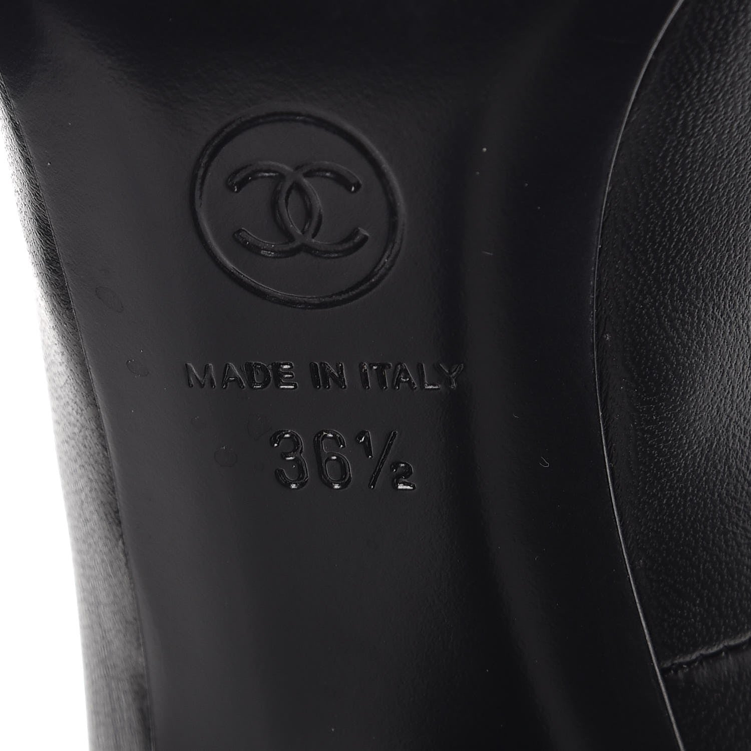 Chanel Lambskin Patent Bow Cap Toe Pumps 36.5 Black 9 of 12
