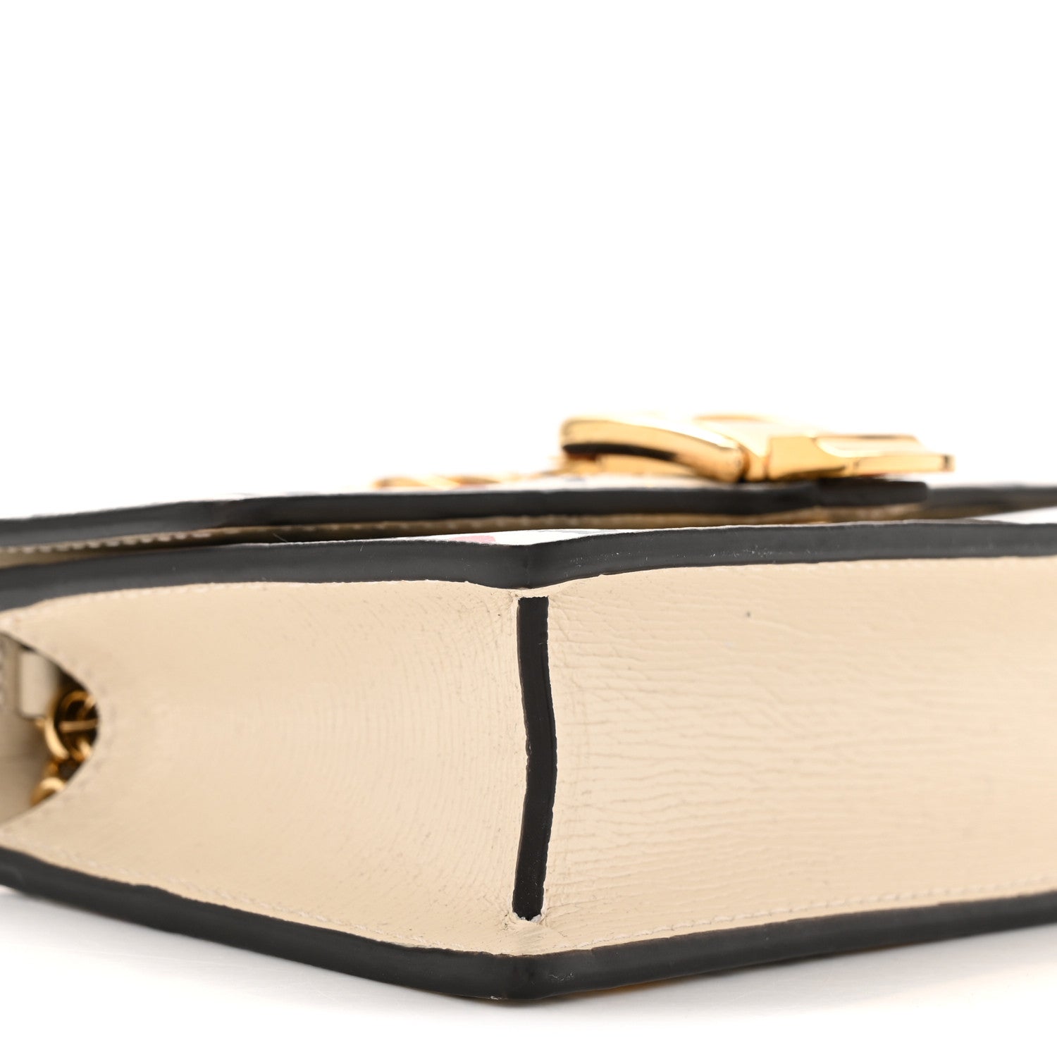Gucci Textured Calfskin Valentine's Day Super Mini Sylvie Chain Shoulder Bag Ivory 9 of 11