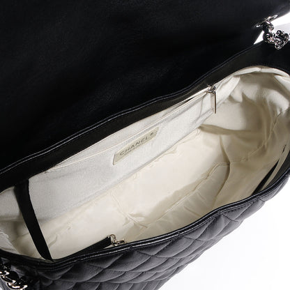Chanel Washed Lambskin Chain Around Maxi Flap Bag Black 5 of 7