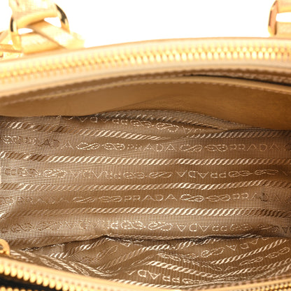 Prada Saffiano Lux Mini Galleria Double Zip Tote Platino 6 of 14