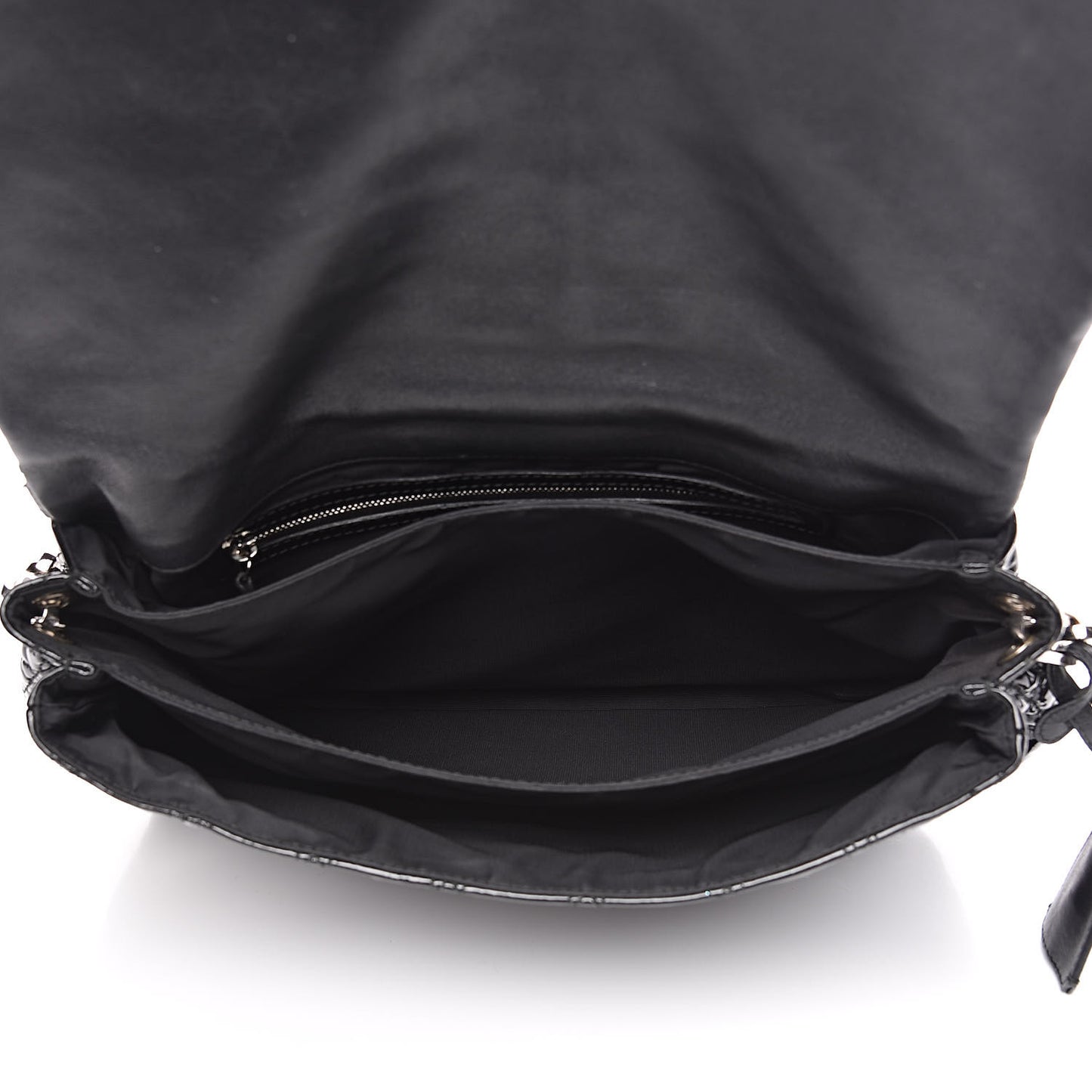 Patent Cannage Large New Lock Flap Bag Black