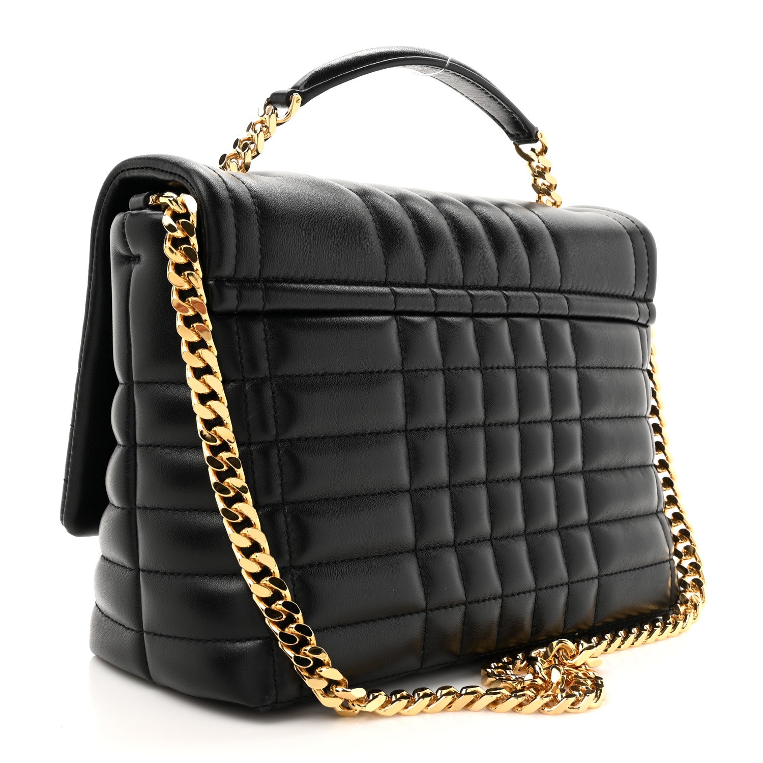 Burberry Lambskin Quilted Lola Small Satchel Black 3 of 9