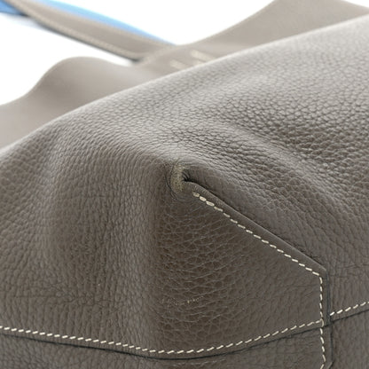 Hermes Taurillon Clemence Double Sens 45 Reversible Mykonos Etain Mykonos Etain 14 of 19