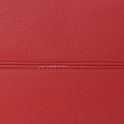Alexander McQueen Pebbled Calfskin Small Skull Padlock Zip Around Tote Red 18 of 19