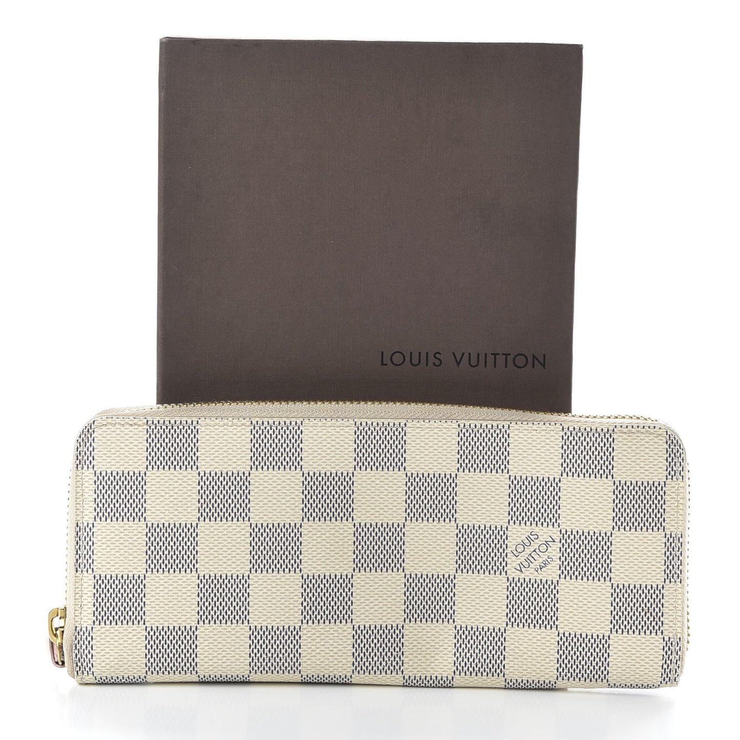 Damier Azur Clemence Wallet Rose Ballerine