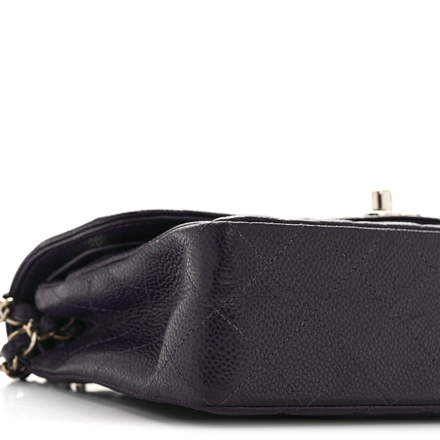 Chanel Caviar Quilted Small Double Flap Dark Purple 9 of 15
