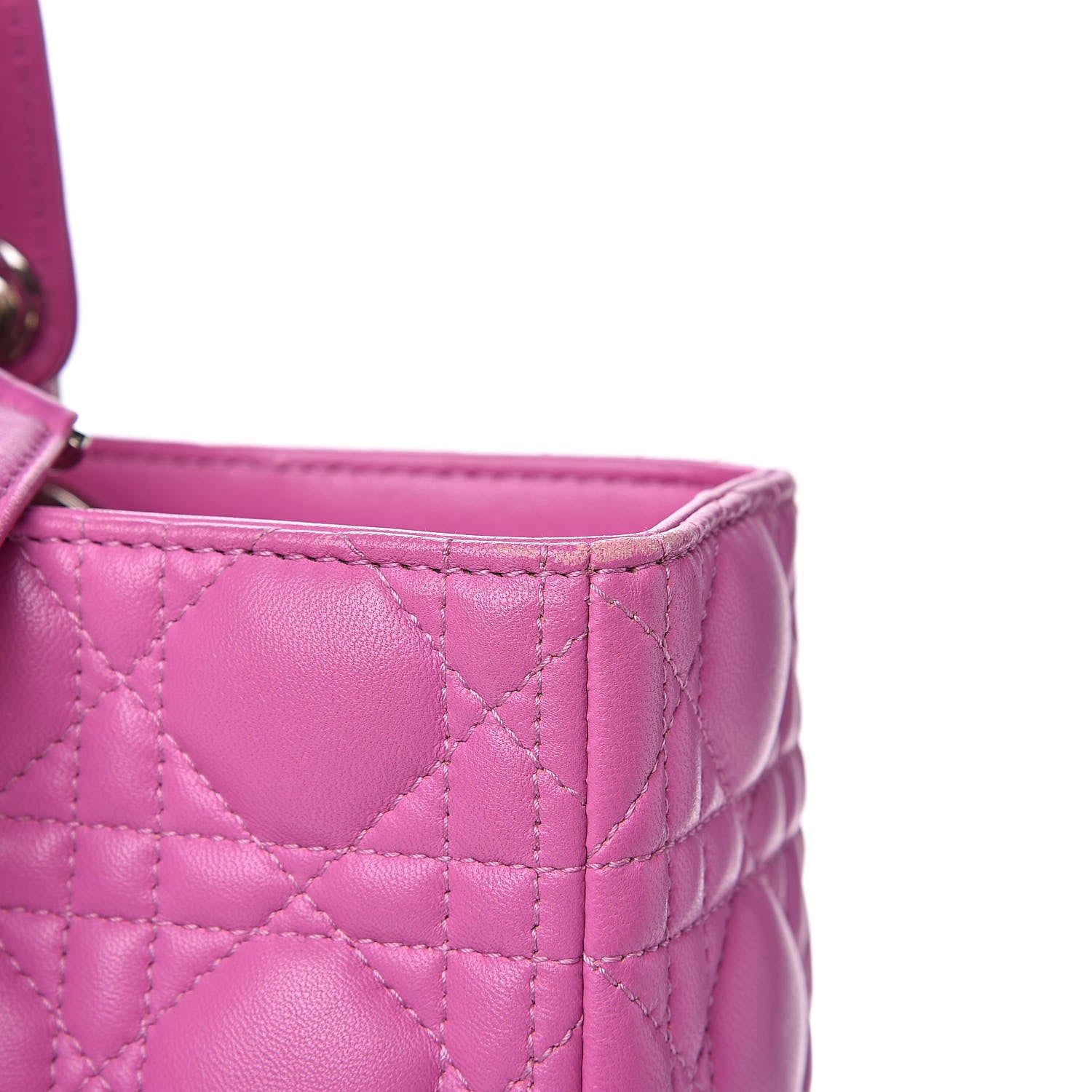 Christian Dior Lambskin Cannage Large Lady Dior Pink 13 of 15