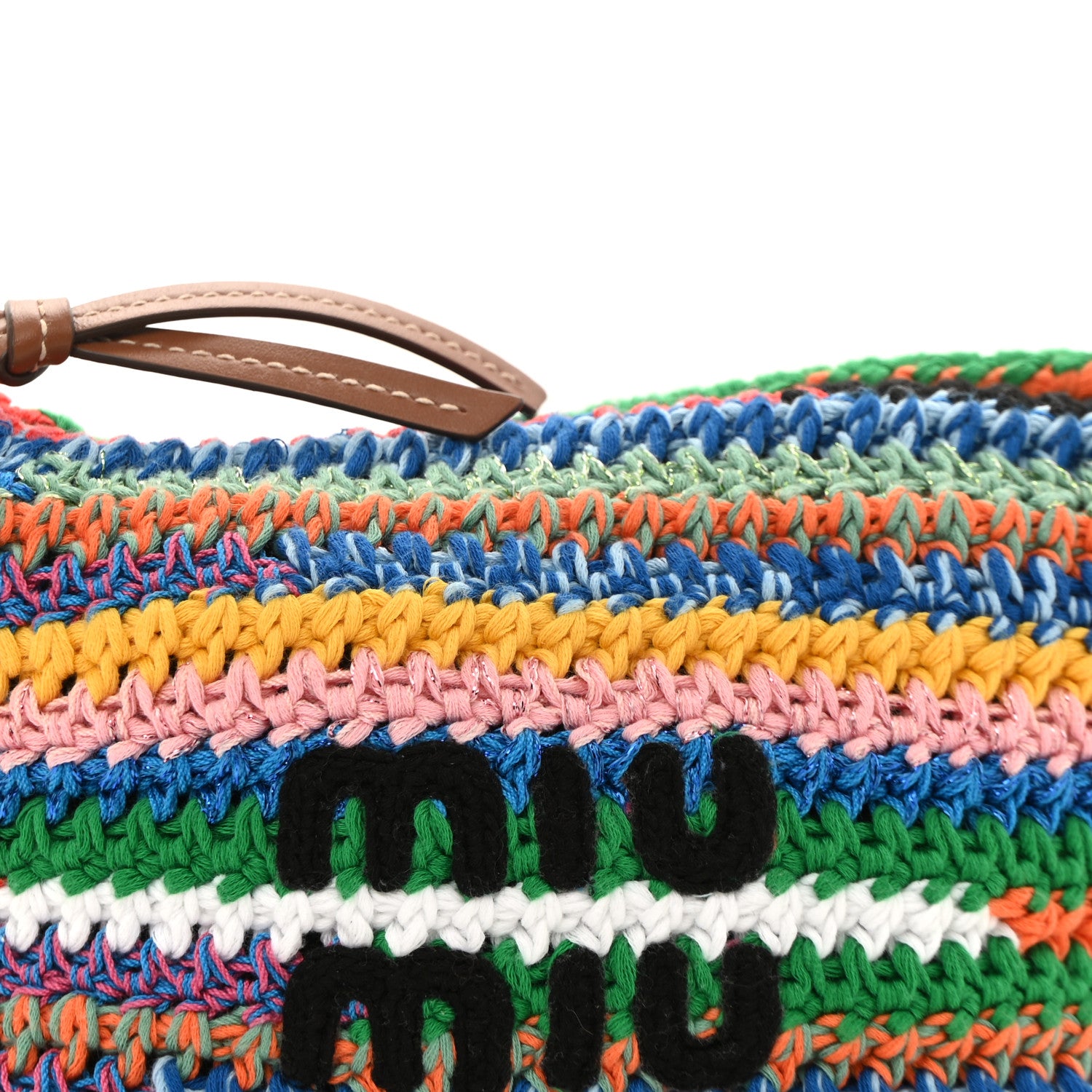 Miu Miu Fabric Crochet Pouch Multicolor Multicolor 1920914