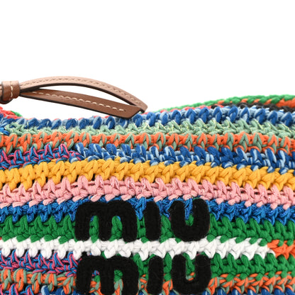 Miu Miu Fabric Crochet Pouch Multicolor Multicolor 7 of 10