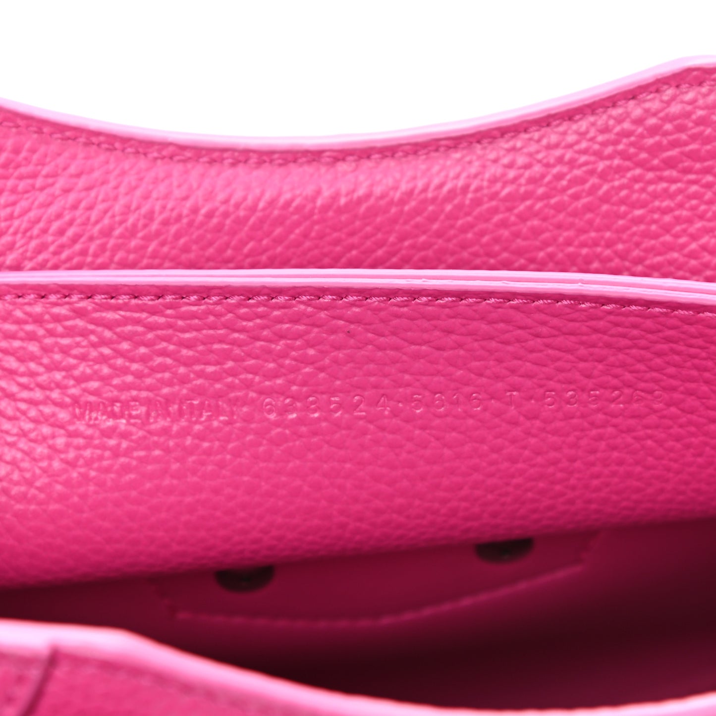 Grained Calfskin Neo Classic Silver Hardware Mini City Fuchsia