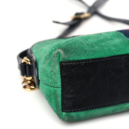 Gucci Suede Patent GG Web Small Ophidia Dome Shoulder Bag New Shamarock Black 7 of 8