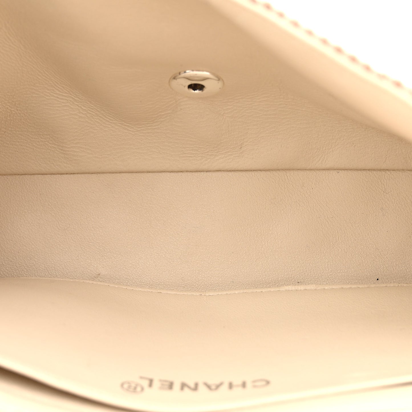 Toile Gingham Medium Single Flap Beige