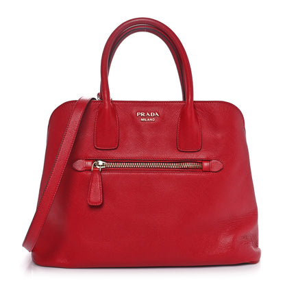Prada Saffiano Cuir Open Promenade Tote Fuoco 1 of 9