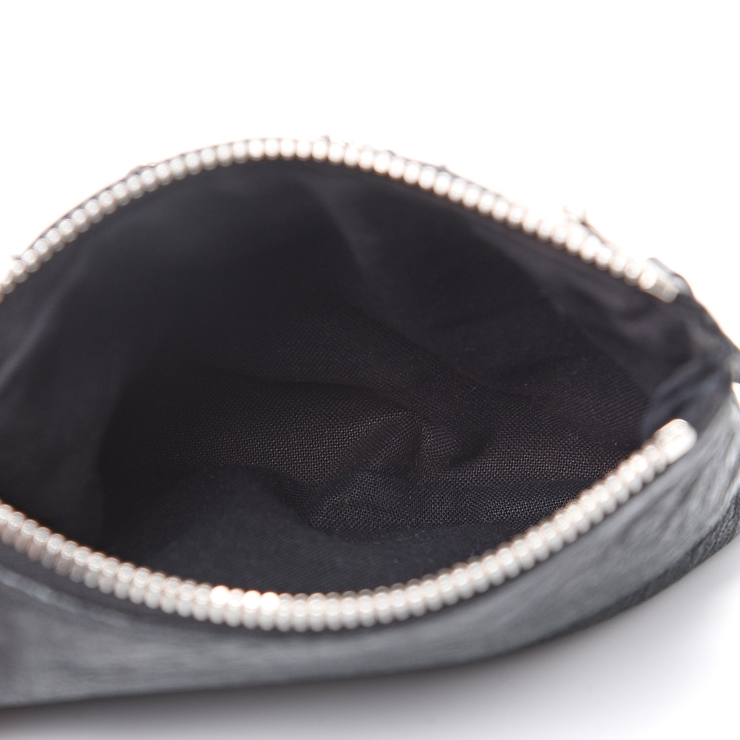 Agneau Giant 12 Silver Hardware M Porte-Monnaie Coin Purse Black