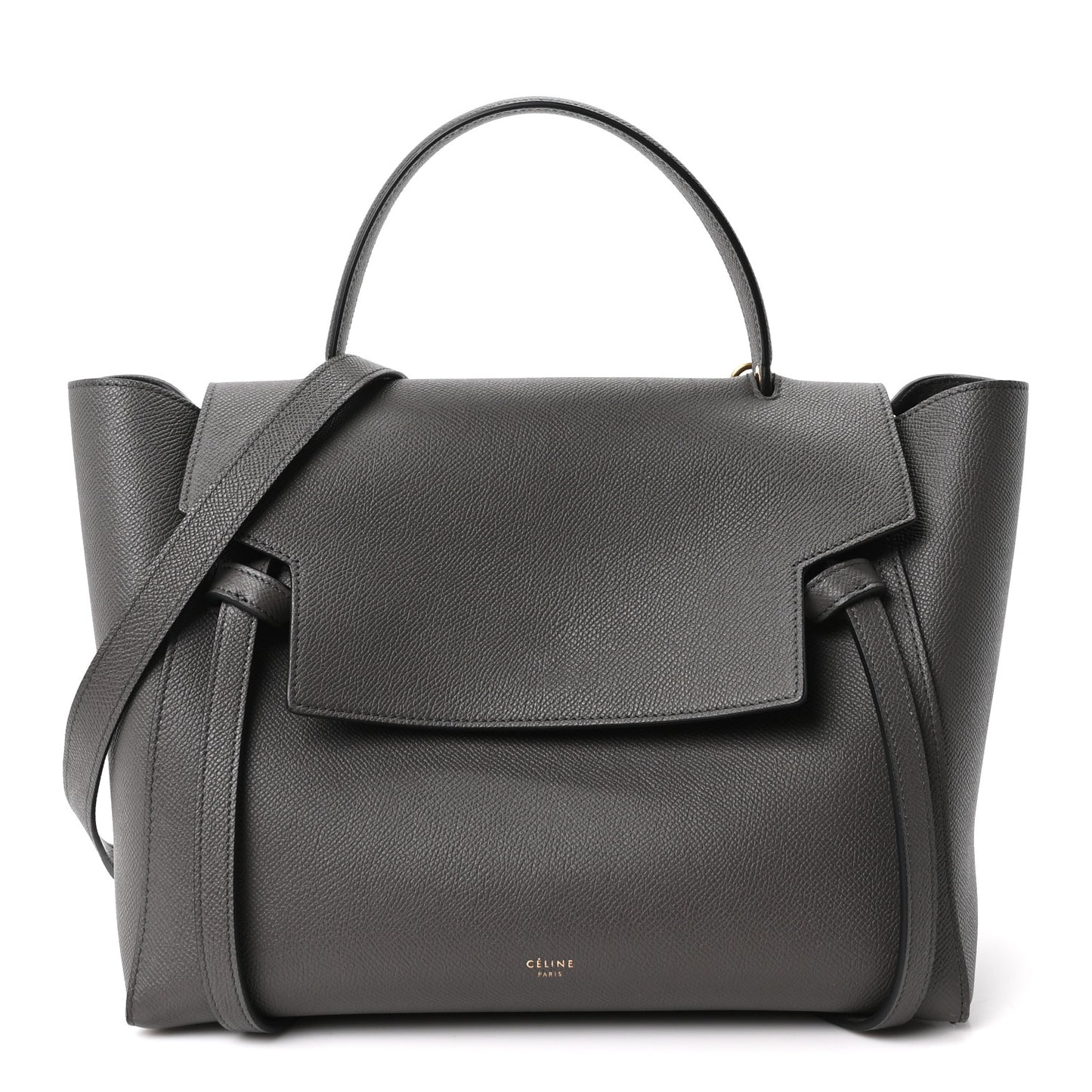 Grained Calfskin Mini Belt Bag Grey