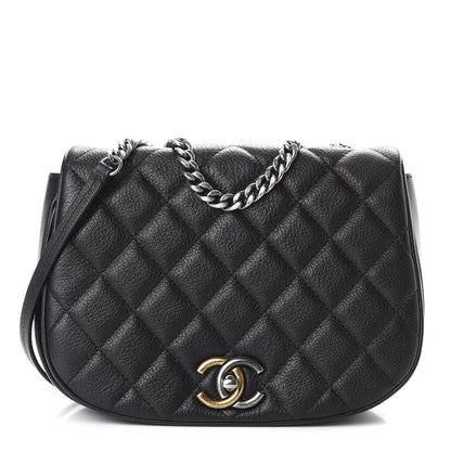 Chanel Calfskin Quilted Small Casual Pocket Messenger Flap Black 1 of 9