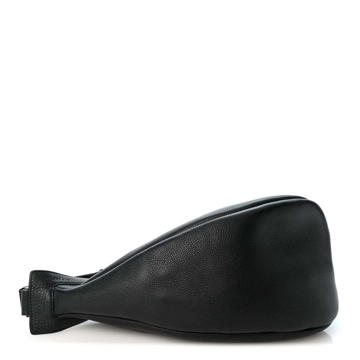 Grained Calfskin Large Slouchy Banana Bag Black