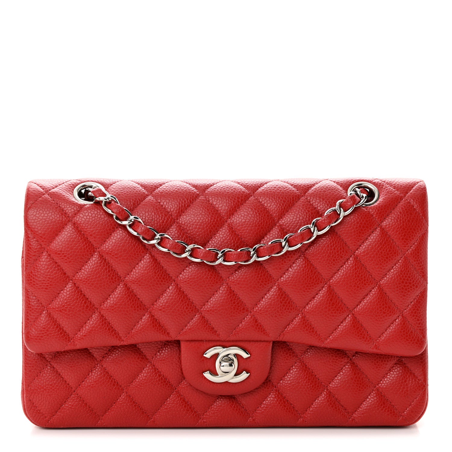 Chanel Caviar Quilted Medium Double Flap Red 1 of 11