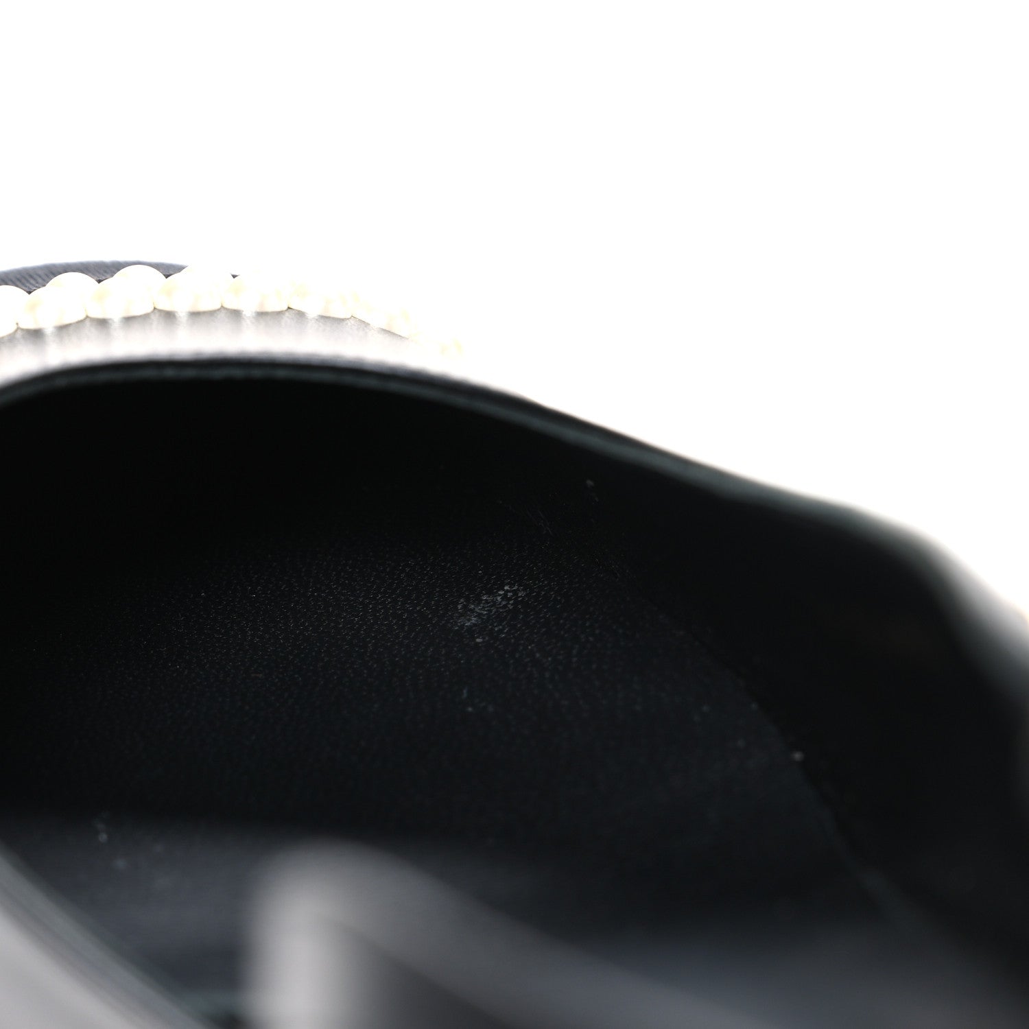 Chanel Lambskin Grosgrain Pearl Cap Toe CC Slingback Pumps 40.5 Black 11 of 12