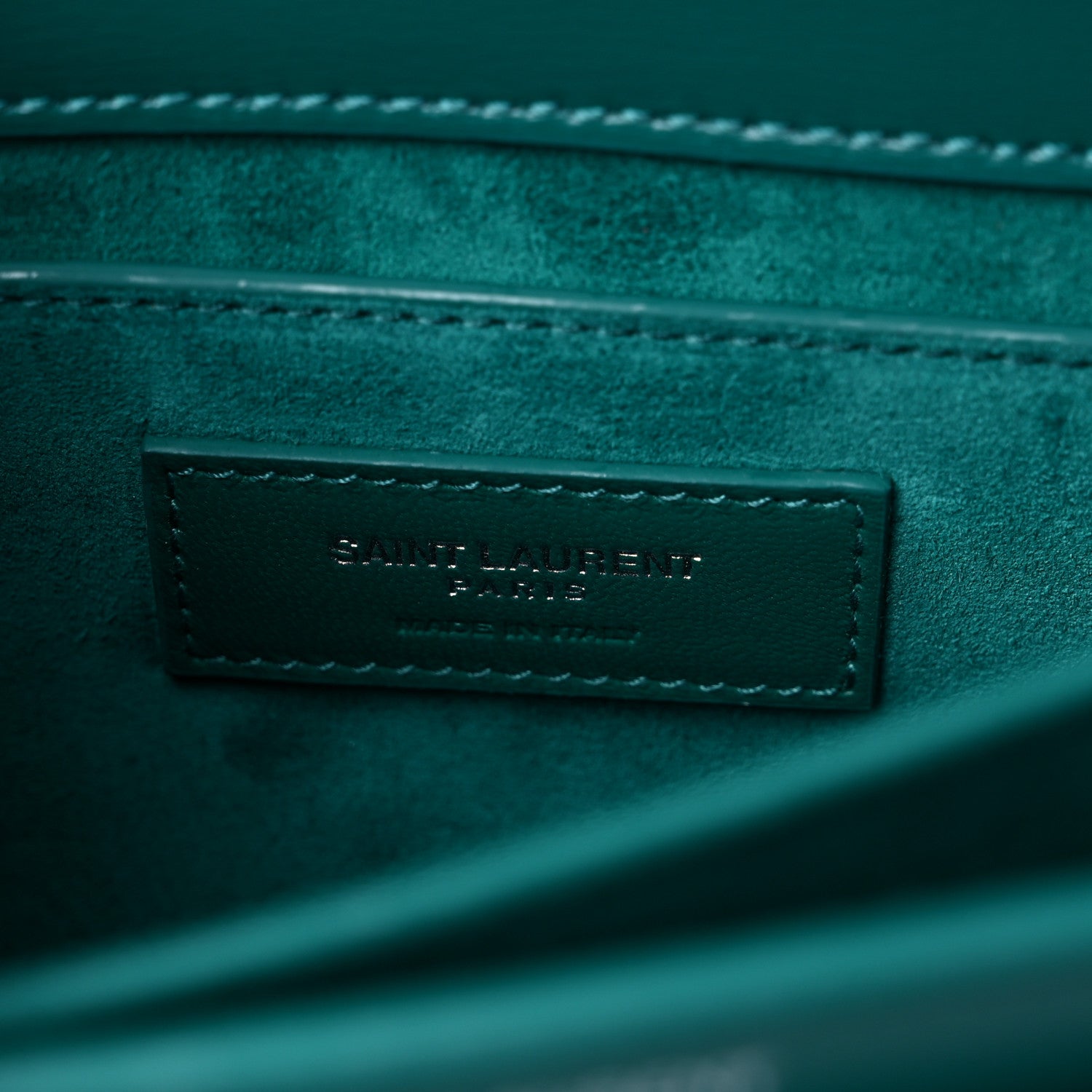 Saint Laurent Calfskin Medium Monogram Sunset Malachite 6 of 8