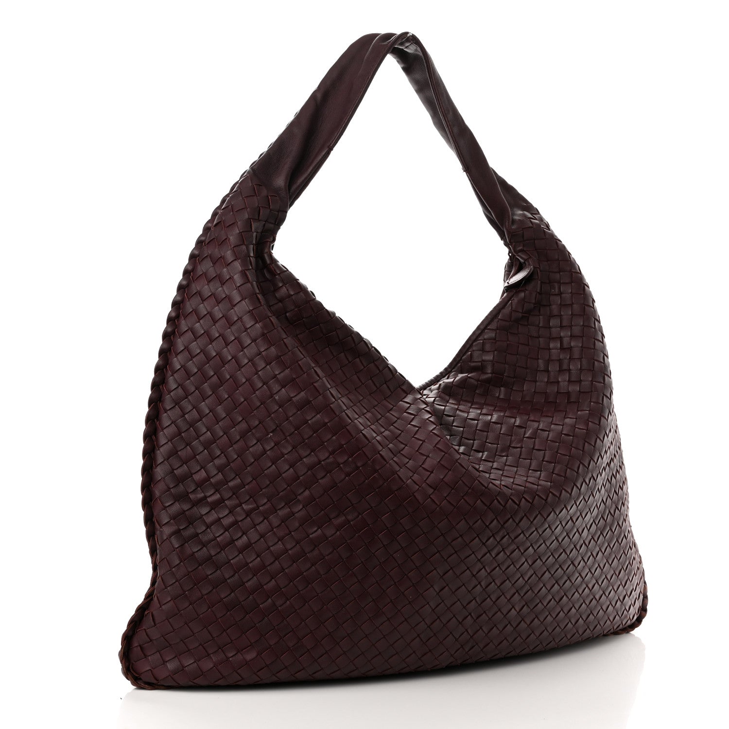 Bottega Veneta Nappa Intrecciato Large Veneta Hobo Dark Red 3 of 11
