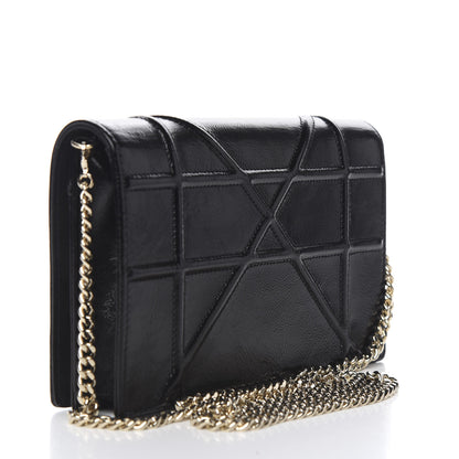 Christian Dior Patent Diorama Wallet on Chain Pouch Black 2 of 11