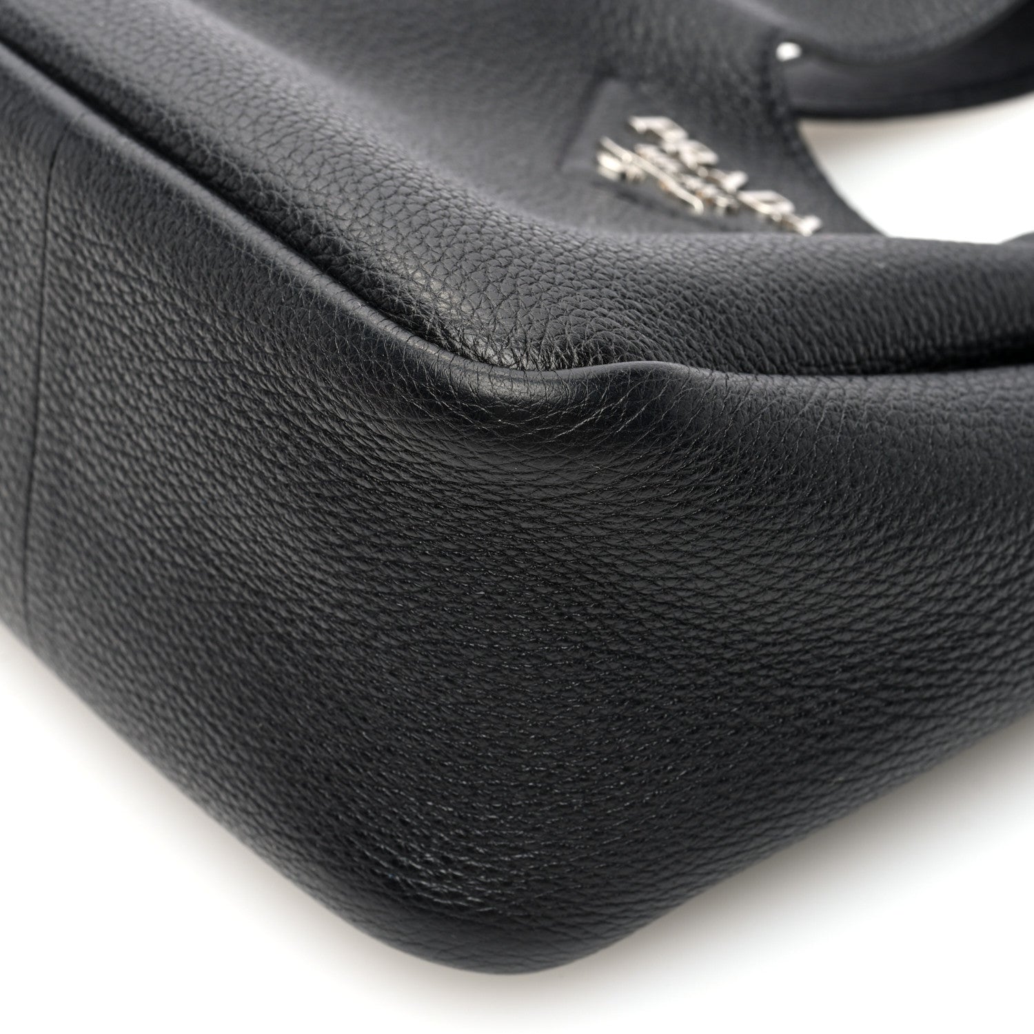 Prada Vitello Daino Soft Mini Dynamique Tote Black 9 of 9