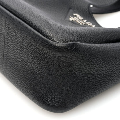 Prada Vitello Daino Soft Mini Dynamique Tote Black 9 of 9