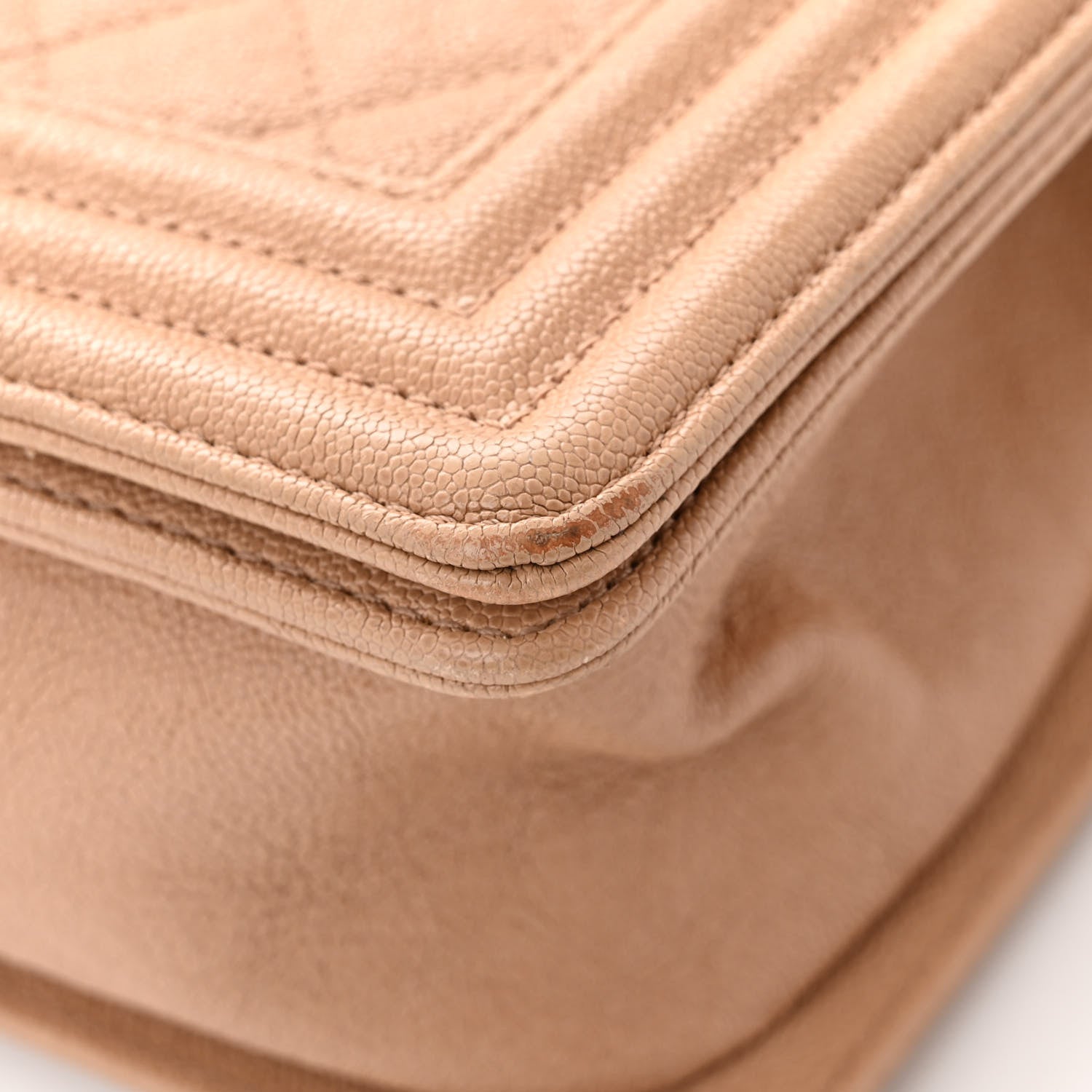 Chanel Caviar Quilted Medium Boy Flap Beige 11 of 14