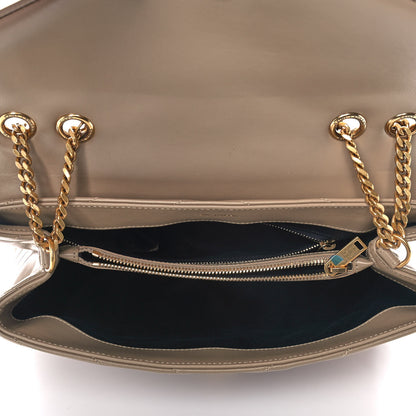 Saint Laurent Calfskin Y Quilted Monogram Medium Loulou Chain Satchel Taupe 5 of 10